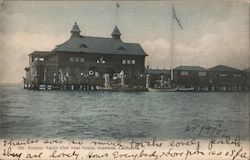 Encinal Yacht Club boat house Postcard