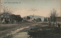 Looking Along Main Street Postcard