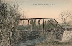 Street Bridge Hayward, CA Postcard Postcard Postcard