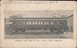 Modern Car Used in Key Route Train Service - Oakland Carnival Postcard