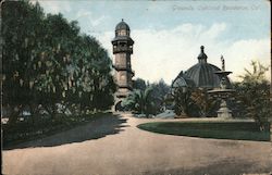 Grounds, Oakland Residence Postcard