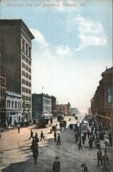 Telegraph Ave. and Broadway Postcard