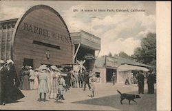 A scene in Idora Park Postcard