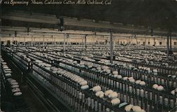 Spinning Room, Californial Cotton Mills Postcard