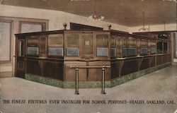 The finest fixtures ever installed for school purposes-Healds, Oakland, Cal. Postcard