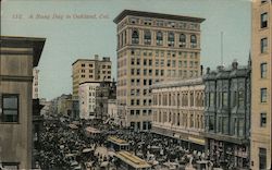 A Busy Day in the City Postcard