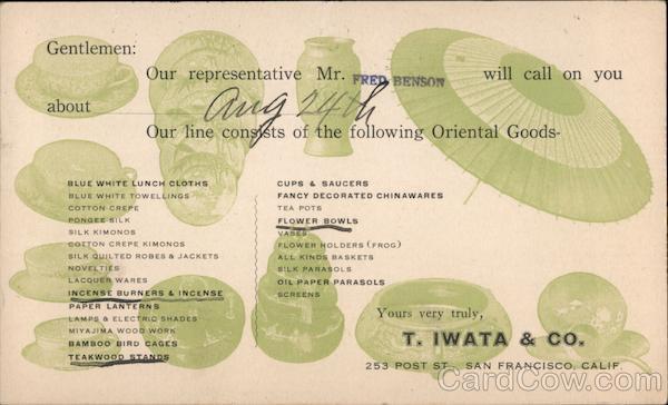T. Iwata & Co. San Francisco California