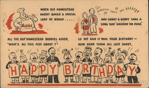 Happy Birthday From Old Homestead Correspondence Card