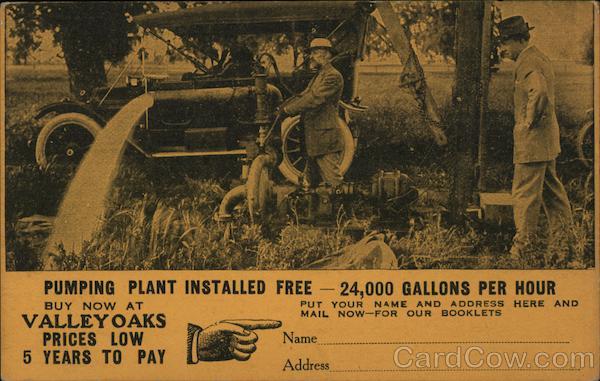 Valley Oaks Well Pumps Stine & Kendrick San Francisco California