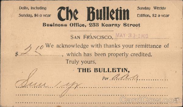 The Bulletin San Francisco California