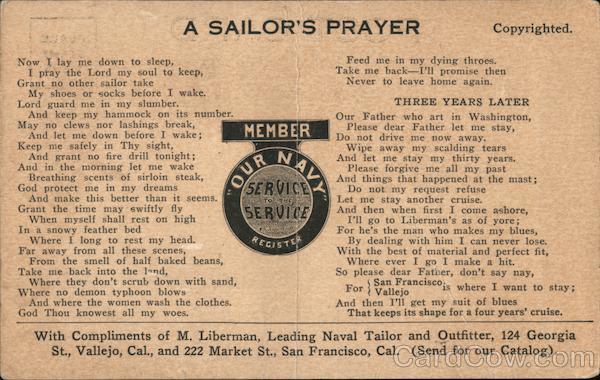 M. Liberman, Naval Tailor and Outfitter San Francisco California