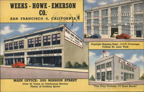 Weeks-Howe-Emerson Ship Chandlery San Francisco California