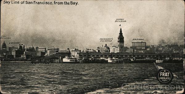 Sky Line of San Francisco From the Bay California
