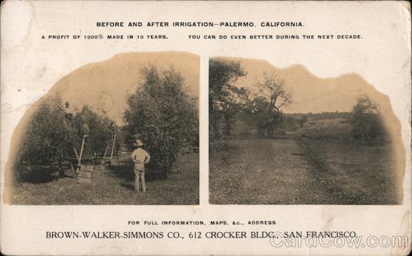 Before and After Irrigation - Palermo, California San Francisco