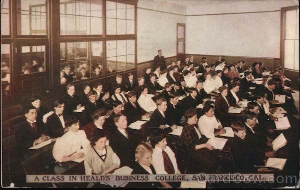 A Class in Heald's Business College San Francisco California