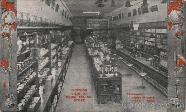 Interior View of Union Tea Co. Store San Francisco California