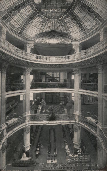 City of Paris Dry Goods Company Geary and Stocktor. Union Square San Francisco California