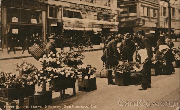 Flower Sellers, Market & Kearny San Francisco California