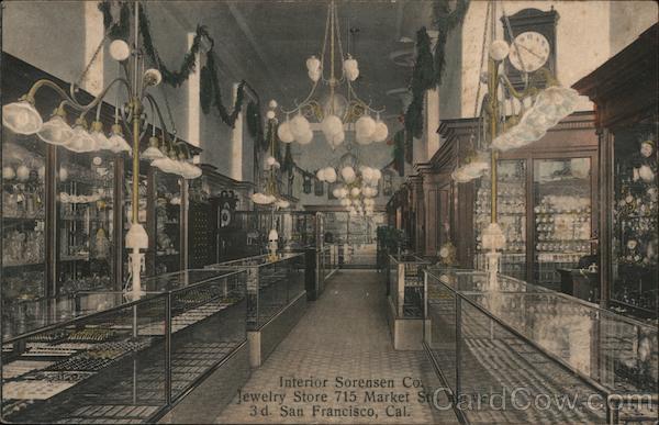 Interior Sorenson Co. Jewelry Store 715 Market St Above 3d San Francisco California