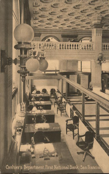 Cashier's Department, First National Bank San Francisco California