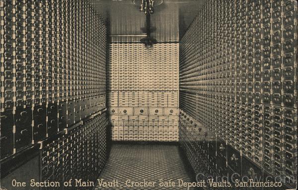 One Section of Main Vault, Crocker Safe Deposit Vaults, San Francisco California