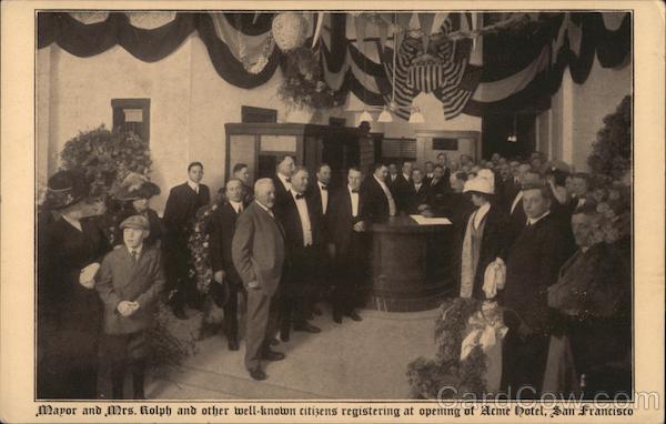 Acme Hotel Post Card San Francisco California