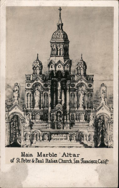 Main Marble Altar of St. Peter & Paul Italian Church San Francisco California