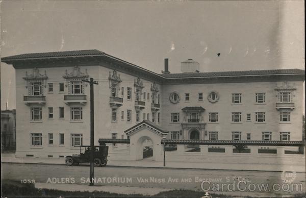 Adler's Sanatorium Van Ness Ave and Broadway San Francisco California