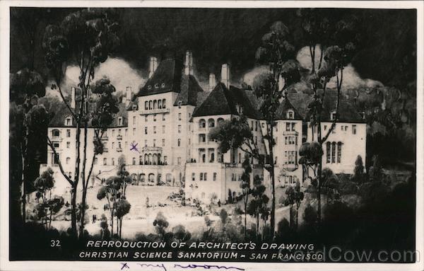 Reporduction of Architect's Drawing Christian Science Sanatorium San Francisco California