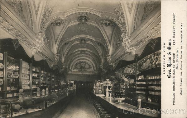 Interior View Gen. Haus & Sons Phelan Building Candy Store in the United States San Francisco California