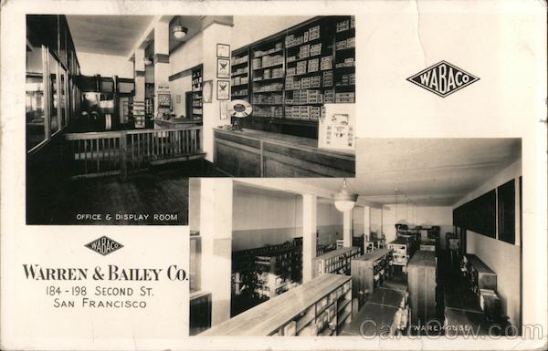 Warren & Bailey Co. 184-198 2nd St. San Francisco California