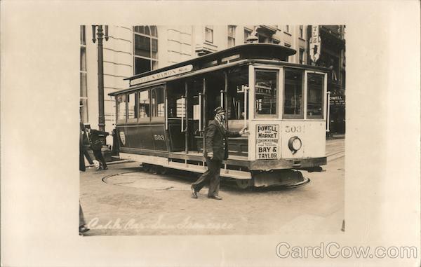 Cable Car Turning San Francisco California