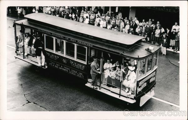 Cable Car, 1955 Strawberry Festival San Francisco California