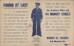 Market Street Toggery San Francisco, CA Trade Card Trade Card Trade Card