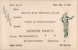 South End Rowing Club San Francisco, CA Trade Card Trade Card Trade Card