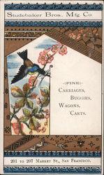 Studebaker Bros. Mfg. Co San Francisco, CA Trade Card Trade Card Trade Card