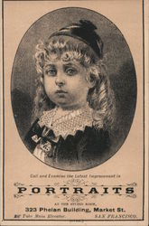 J. Rhoades - Oil Portraits on Glass Trade Card