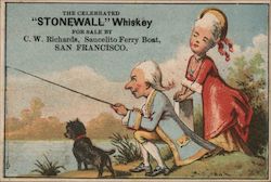 The Celebrated "Stonewall" Whiskey for Sale by C.W. Richards, Saucelito Ferry Boat San Francisco, CA Trade Card Trade Card Trade Card
