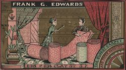 Frank G. Edwards, Importer of Carpets, Paper Hangings San Francisco, CA Trade Card Trade Card Trade Card