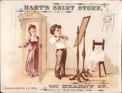 Hart's Shirt Store San Francisco, CA Trade Card Trade Card Trade Card