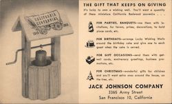 Jack Johnson Company The Gift that Keeps on Giving Trade Card