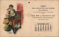 William J. Schroth Company - Coffee and Tea Trade Card