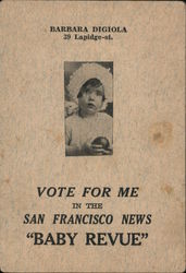 Barbara Digiola, San Francisco News "Baby Revue" California Trade Card Trade Card Trade Card