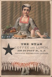 The Star Coffee and Lunch San Francisco, CA Trade Card Trade Card Trade Card