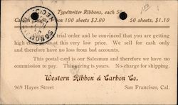 Western Ribbon & Carbon Co. Postcard