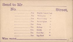 George Fritch, Dealer in Foreign and Domestic Coals San Francisco, CA Postcard Postcard Postcard