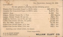 William Cluff Co. Postcard