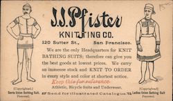 J.J. Pfister Knitting Company Postcard