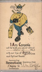 I Am Coming Postcard