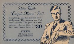 Stein Bloch "Tripoli-Weave" Suit Postcard